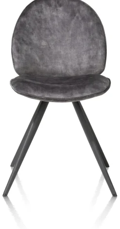New XOOON AIKO eetkamerstoel - rough off black - stof Karese - antraciet