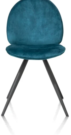 Sale XOOON AIKO eetkamerstoel - rough off black - stof Karese - teal