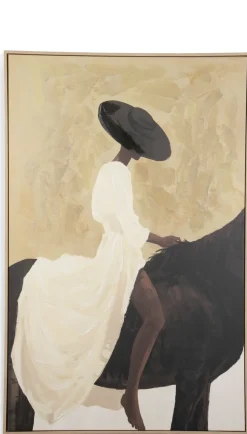 Outlet XOOON Amazone schilderij 90x140cm in de kleur Multi Color