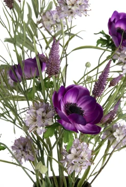 Sale XOOON Anemone Spray H75cm kunstbloem in de kleur Paars - COCOmaison