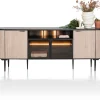 New XOOON ARAMON dressoir (210cm) - 2-deuren + 2-glasdeuren -