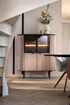 Sale XOOON ARAMON highboard (125cm) 2-deuren + 2-glasdeuren -