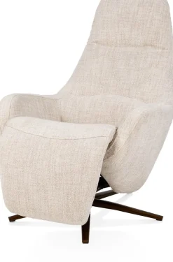 Clearance XOOON Arco, relax-fauteuil - 1 motor - verstelbare hoofdsteun - stof Luton - Creme