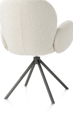Clearance XOOON Armstoel Jaxon (draaibaar) in de kleur Ivoor -