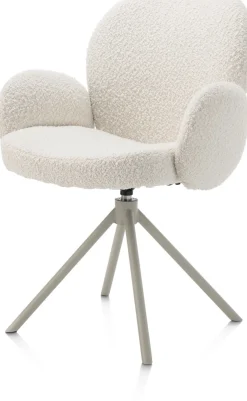 Discount XOOON Armstoel Jaxon (draaibaar) in de kleur Ivoor -