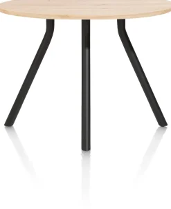 Discount XOOON ARVADA bartafel 125 cm - rond - centrale poot - naturel eiken
