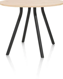 Discount XOOON ARVADA bartafel 125 cm - rond - centrale poot - naturel eiken