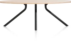 Discount XOOON Arvada ellipsvormige eiken eettafel met metalen poot 220x110cm