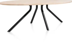 Hot XOOON Arvada ellipsvormige eiken eettafel met metalen poot 250x110cm
