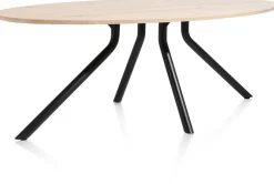 Hot XOOON Arvada ellipsvormige eiken eettafel met metalen poot 250x110cm