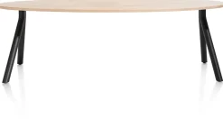 Hot XOOON Arvada ellipsvormige eiken eettafel met metalen poten 220x110cm