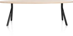 Clearance XOOON Arvada ellipsvormige eiken eettafel met metalen poten 250x110cm