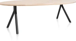 Clearance XOOON Arvada ellipsvormige eiken eettafel met metalen poten 250x110cm