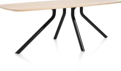 Sale XOOON Arvada ovale eiken eettafel met zwart metalen poot 250x110cm