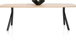 Sale XOOON Arvada ovale eiken eettafel met zwart metalen poten 250x110cm