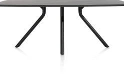 Online XOOON Arvada ovale eiken eettafel met zwart metalen poot 160x100cm