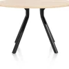Clearance XOOON Arvada ronde eiken eettafel met zwart metalen poot 125cm