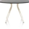 Discount XOOON ARVADA tafel 125 cm - rond - centrale poot Nebbia - onyx