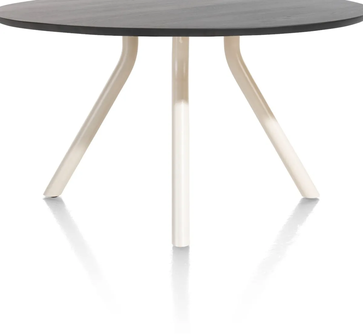 Discount XOOON ARVADA tafel 125 cm - rond - centrale poot Nebbia - onyx