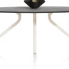 Hot XOOON ARVADA tafel 220 x 110 cm - ellips - centrale poot Nebbia - onyx