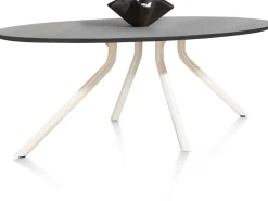 Hot XOOON ARVADA tafel 220 x 110 cm - ellips - centrale poot Nebbia - onyx