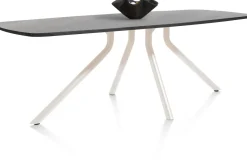 Hot XOOON ARVADA tafel 250 x 110 cm - ovaal - centrale poot Nebbia - onyx