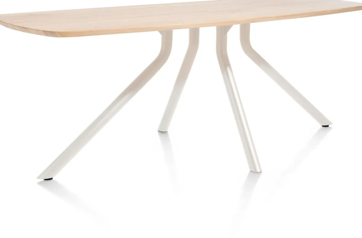 Discount XOOON ARVADA tafel 190 x 100 cm - ovaal - centrale poot Nebbia