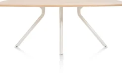 Best XOOON ARVADA tafel 160 x 100 cm - ovaal - centrale poot Nebbia