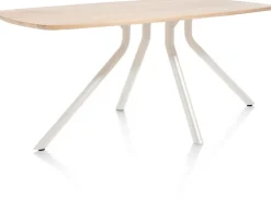 Best XOOON ARVADA tafel 160 x 100 cm - ovaal - centrale poot Nebbia