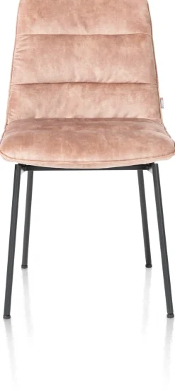 Hot XOOON Aurora velours eetkamerstoel met zwart metalen frame