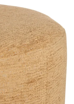 Discount XOOON BeautiQ - Chic poef - rond 80 cm in de kleur Okergeel