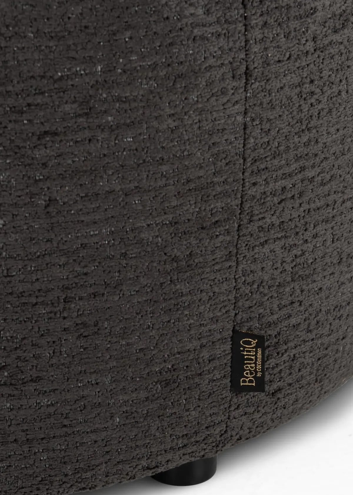 Outlet XOOON BeautiQ - Chic poef - rond 80 cm in de kleur Antraciet