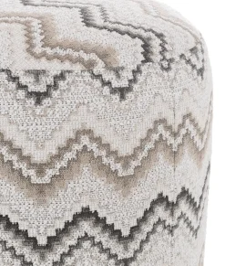 Outlet XOOON BeautiQ - Lush poef - rond 42 cm in de kleur Antraciet