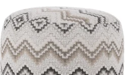 Outlet XOOON BeautiQ - Lush poef - rond 42 cm in de kleur Antraciet