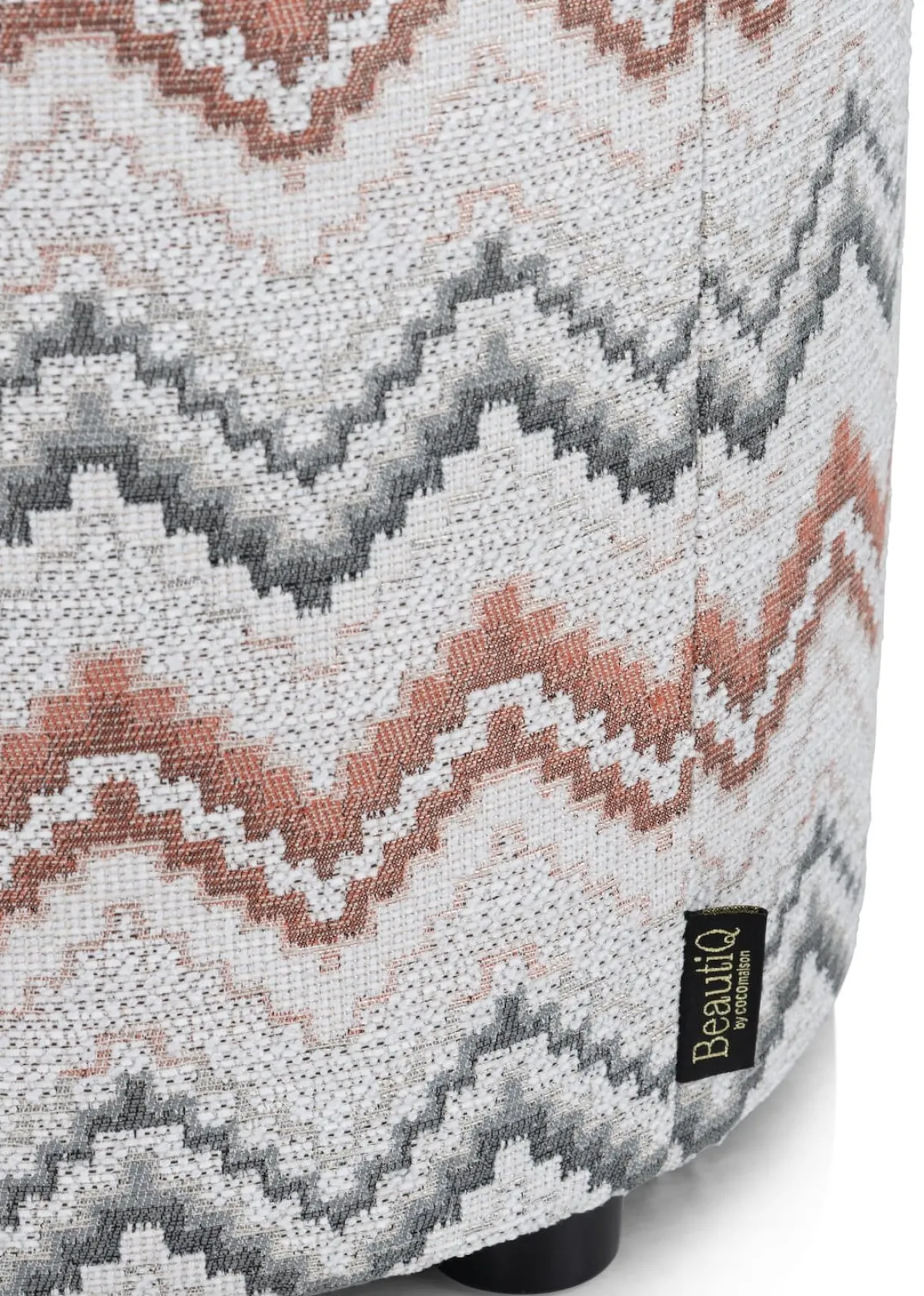 Sale XOOON BeautiQ - Lush poef - rond 42 cm in de kleur Koper - COCOmaison