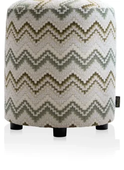 Online XOOON BeautiQ - Lush poef - rond 42 cm in de kleur Olijf - COCOmaison