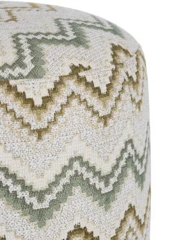 Online XOOON BeautiQ - Lush poef - rond 42 cm in de kleur Olijf - COCOmaison