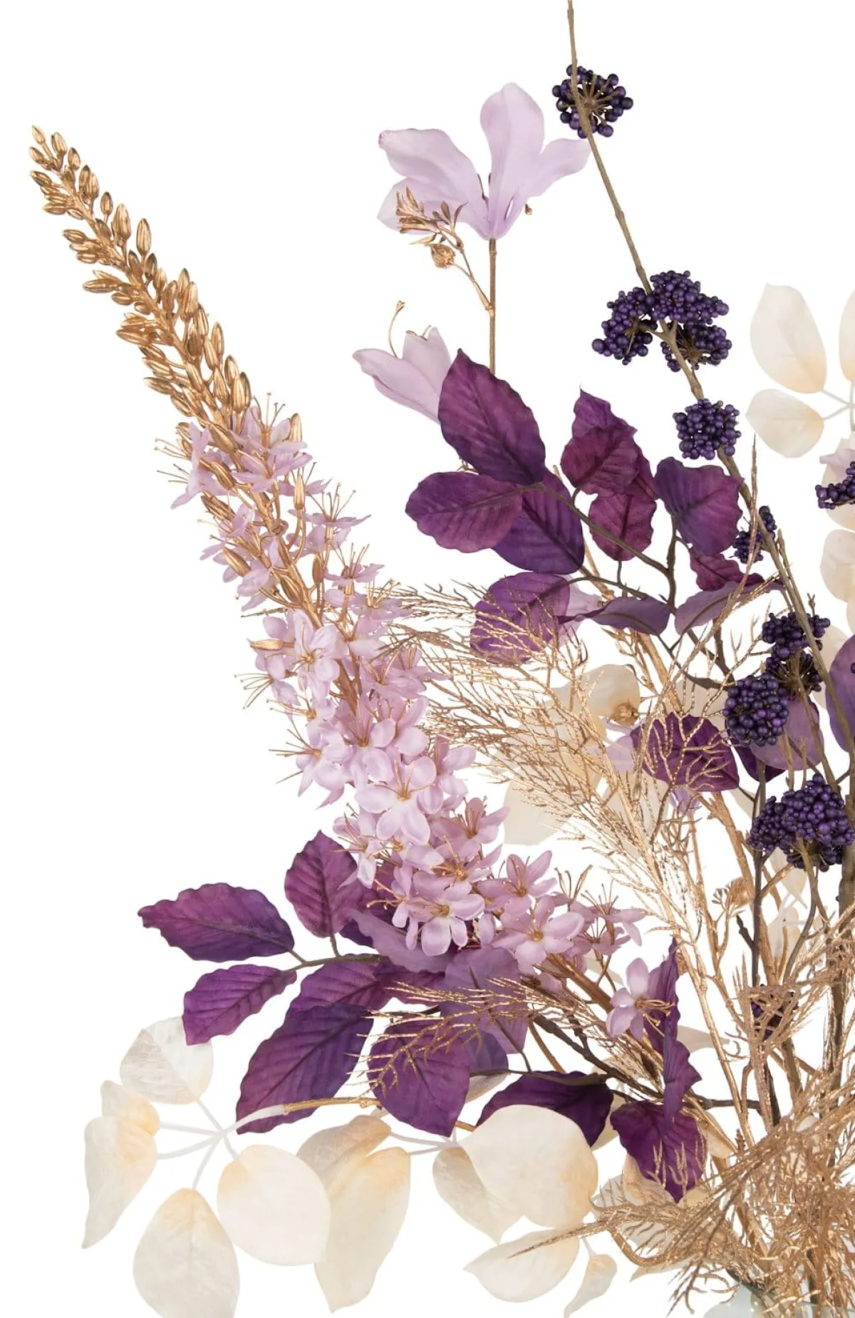 New XOOON Beech Leaves Spray H95cm kunstbloem in de kleur Paars