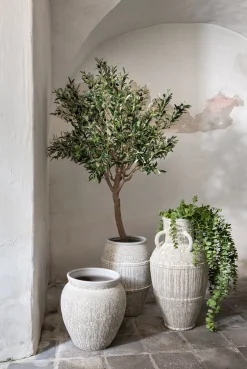 Outlet XOOON Braga pot H25cm in de kleur Beige - COCOmaison