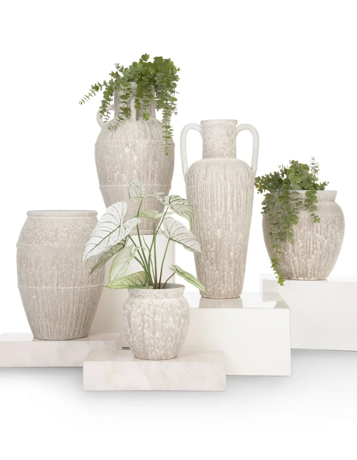 Outlet XOOON Braga pot H25cm in de kleur Beige - COCOmaison