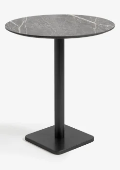 Discount XOOON Brest bartafel marble light grey (D80cm) in kleur Zwart