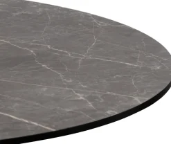 Discount XOOON Brest bartafel marble light grey (D80cm) in kleur Zwart