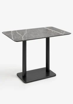 Online XOOON Brest bartafel marble light grey (120x75cm) kleur Zwart