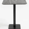 Hot XOOON Brest bartafel marble light grey (75x75cm) in kleur Zwart