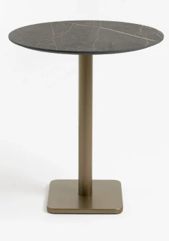 Discount XOOON Brest bartafel marble onyx (D80cm) in kleur Goud van COCOmaison