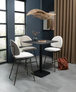 Online XOOON Brest bartafel stone (75x75cm) in kleur Zwart van COCOmaison