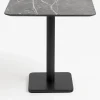 Sale XOOON Brest bistrotafel marble light grey (75x75cm) kleur Zwart