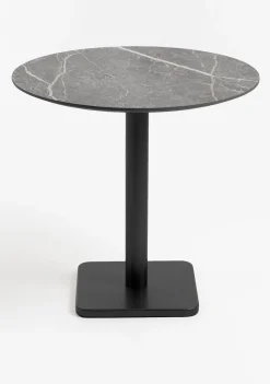 New XOOON Brest bistrotafel marble light grey (D80cm) kleur Zwart