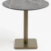 XOOON Brest bistrotafel marble light grey (D80cm) kleur Goud