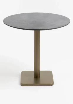 Discount XOOON Brest bistrotafel stone (D80cm) in kleur Goud van COCOmaison